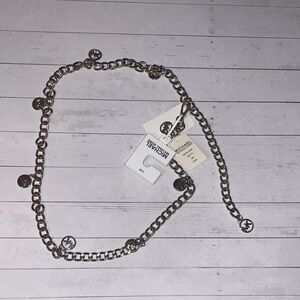 Michael Kors Silver Logo Chain Belt